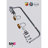 Abarth Punto Rear Adjustable Torsion Bar Kit - DNA RACING - Abarth Tuning