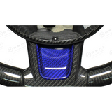 Abarth 595 2016> Frontal Decor Cover Steering Wheel - Carbon Fibre - Abarth Tuning