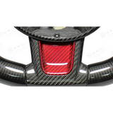 Abarth 595 2016> Frontal Decor Cover Steering Wheel - Carbon Fibre - Abarth Tuning