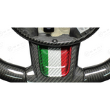 Abarth 595 2016> Frontal Decor Cover Steering Wheel - Carbon Fibre - Abarth Tuning