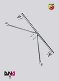 ABARTH 500/595/695 REAR STRUT BAR WITH TIE RODS KIT - DNA RACING - Abarth Tuning