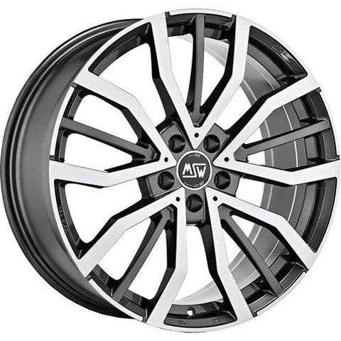 Gloss Gun Metal Full Polished MSW 49 By OZ Racing Alloy Wheels 19x8 5x114.3 ET45 Set of 4