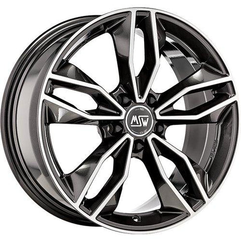 Gloss Dark Grey Full Polished MSW 71 By OZ Racing Alloy Wheels 19x8 5x114.3 ET45 Set of 4