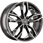 Gloss Dark Grey Full Polished MSW 71 By OZ Racing Alloy Wheels 18x8 5x114.3 ET45 Set of 4