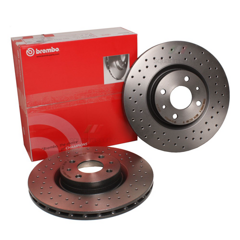 Abarth 500 Brembo Brake Disc Set - Perforated - Front FOR NON BREMBO CALIPER MODELS - Abarth Tuning