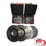 Abarth Brembo 500/595 Brake Disc and Pad Kit Xtra Drilled Discs and Brembo Pads - Abarth Tuning