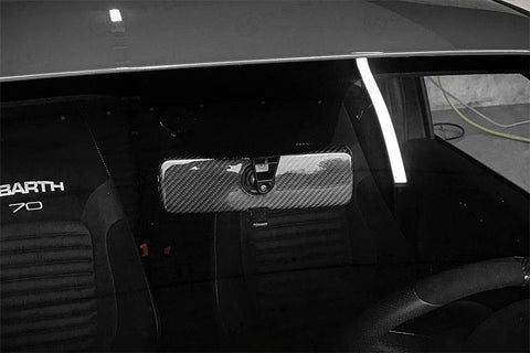 Abarth Fiat 500/595 Interior Mirror Cover - Carbon Fibre – TMC