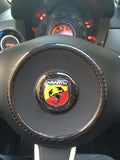 Abarth 500/595 Steering Wheel Centre Cover - Carbon Fibre - Abarth Tuning