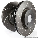 BLACK EBC 3GD Series Dimpled and Slotted Sport Discs Pair (FRONT) Abarth 500-595 - Abarth Tuning