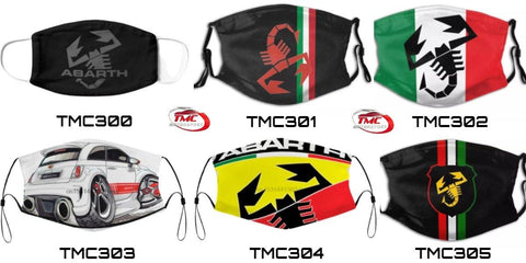 Abarth Inspired Face Masks/Coverings - Various Designs - SALE - Abarth Tuning